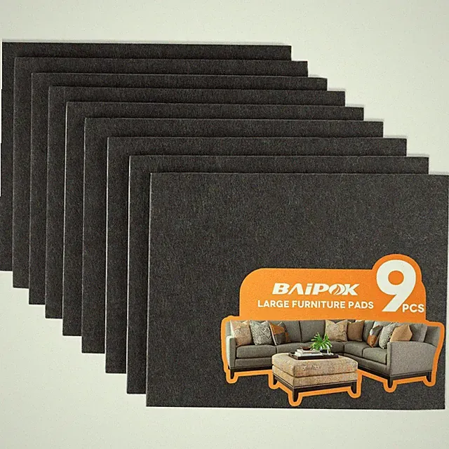 Furniture Pads 9 Pieces 8" x 6" Furniture Felt Pads Self Adhesive, Cuttable F...