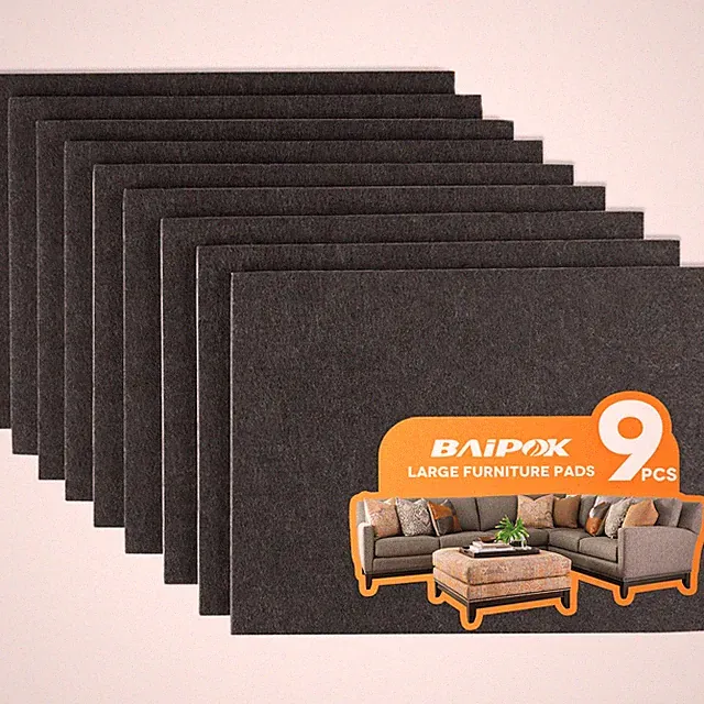 Furniture Pads 9 Pieces 8" x 6" x 1/5" Furniture Felt Pads Self Adhesive Cutt...