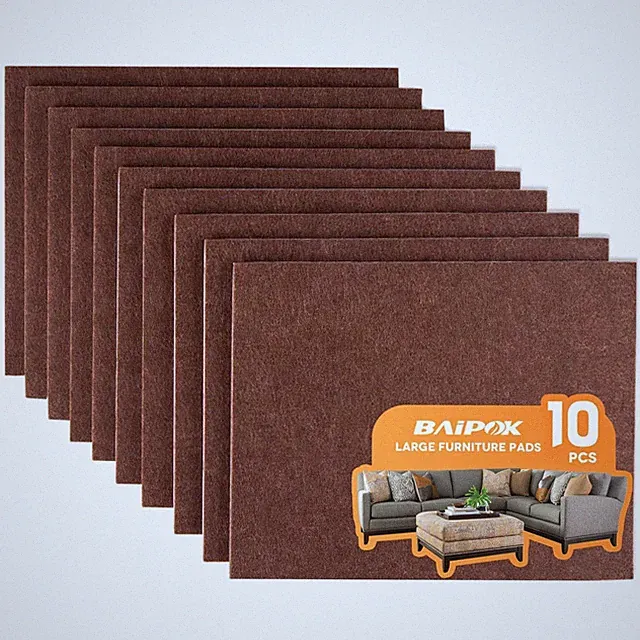 Furniture Pads Self Adhesive Felt 8x6 Inch Cuttable Floor Protectors 10 PCS