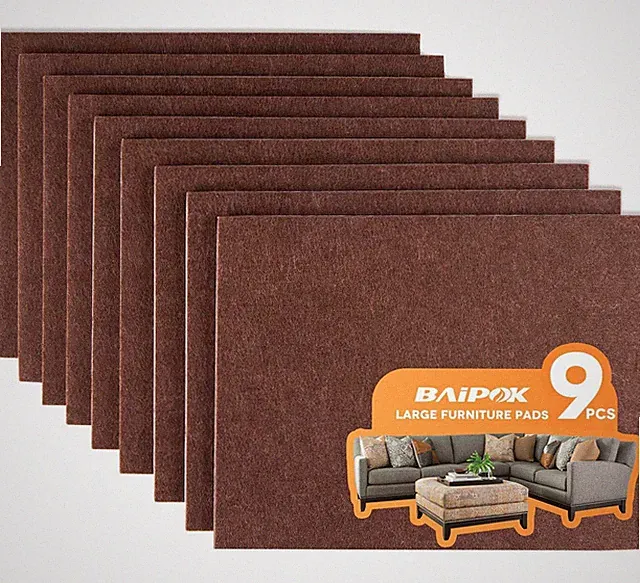 Furniture Pads Set of 9 Self Adhesive Furniture Felt Pads 8" x 6" x 1/5" Cutt...