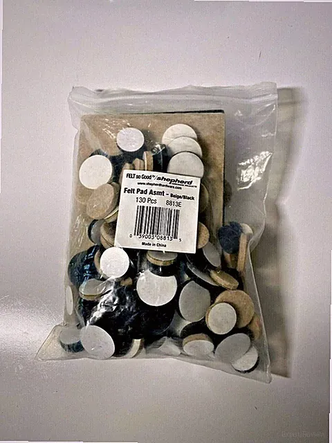 Furniture Protection Felt Pads 130 Variety Adhesive Stick On Pads Black/Beige