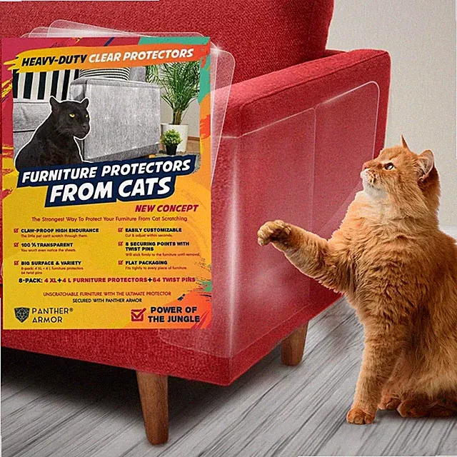 Furniture Protector, 8-Pack, Heavy Duty Anti-Scratch Cat Couch Protector, Tra...