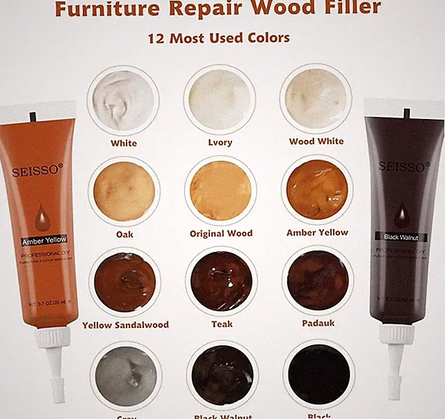 Furniture Repair Kit, 12 Colors Wood Touch up Paint, Wood Stain, Wood Filles,...