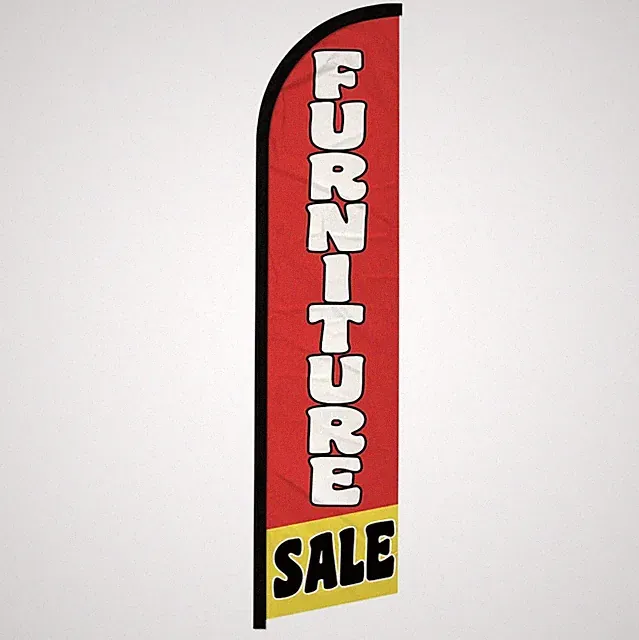 Furniture Sale Windless Full Sleeve Advertising Sofa Mattress Store Banner Flag