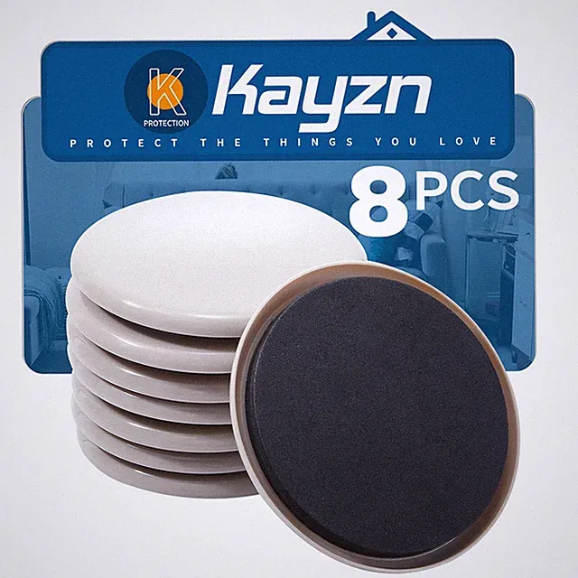 Furniture Sliders 5 Inch 8 Pack Carpet Movers Pads Heavy Duty Reusable Set