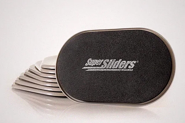 Furniture Sliders 8 Pack 5-3/4"x9-1/2" Oval Reusable Carpet Beige