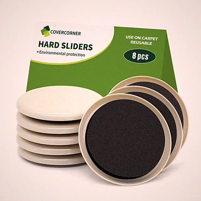 Furniture Sliders for Carpet 8 PCS - 3 1/2 inch Furniture Moving Slider Chair...