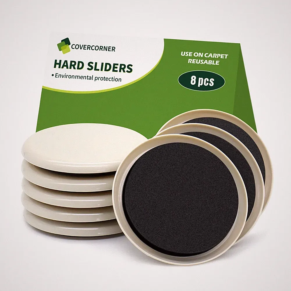 Furniture Sliders for Carpet 8 PCS - 3 1/2 inch Furniture Moving Slider Chair Le