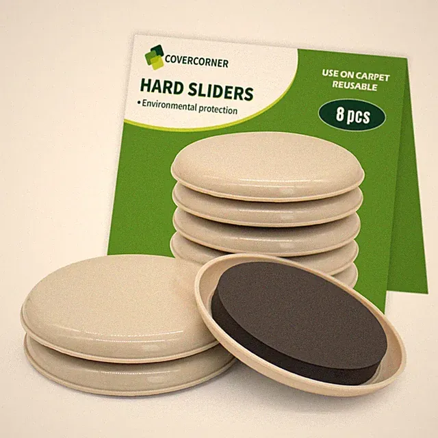 Furniture Sliders for Carpet 8 PCS - 4 3/4 inch Furniture Moving Slider Chair...