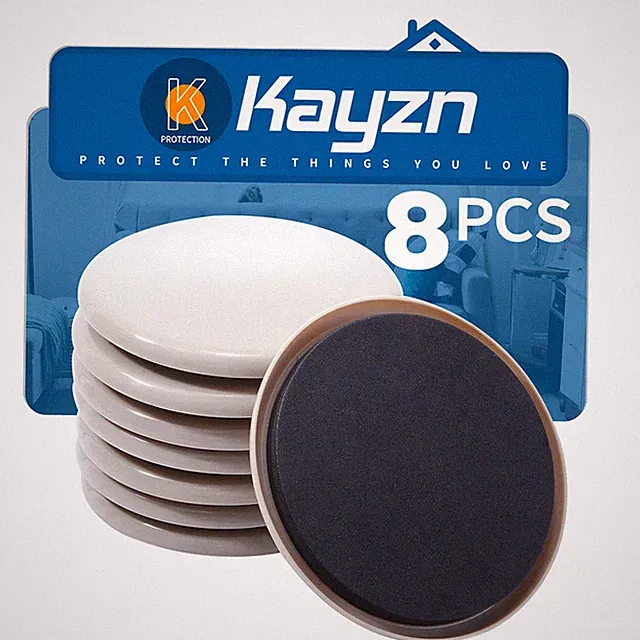 Furniture Sliders for Carpet, 8 Pcs 5" Round Furniture Moving Pads, Heavy-Dut...