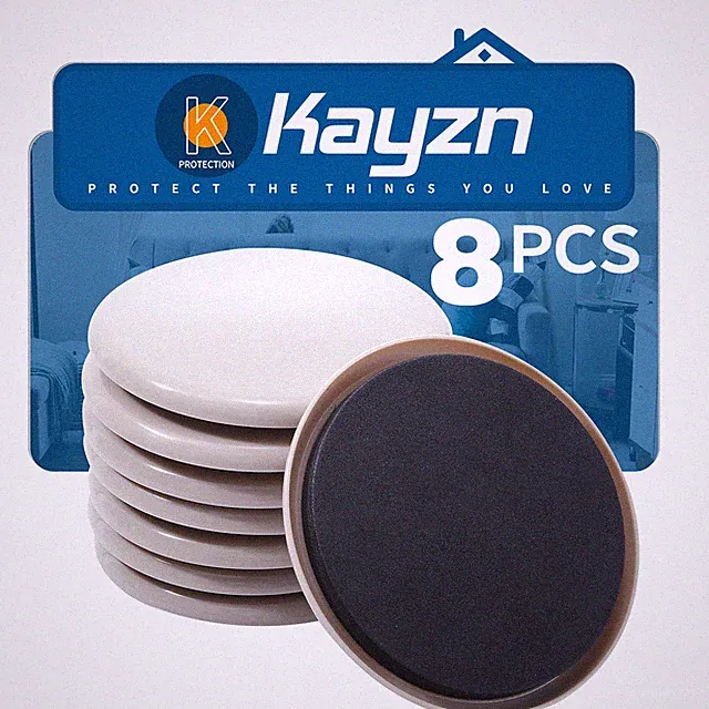 Furniture Sliders for Carpet, 8 Pcs 5" Round Furniture Moving Pads, Heavy-Dut...