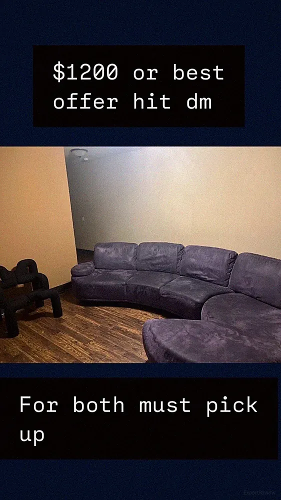 furniture used sectional and black chair art