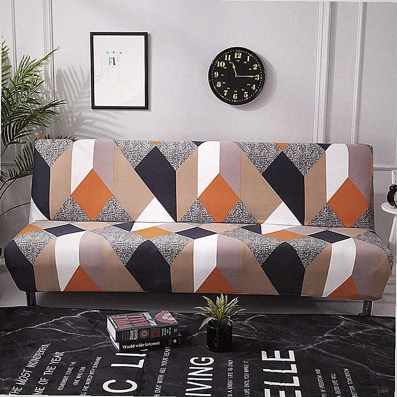 Futon Slipcover Armless Sofa Cover Stretch Sofa Bed Slipcover Protector Elastic