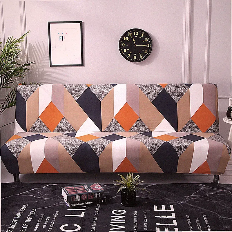 Futon Slipcover Armless Sofa Cover Stretch Sofa Bed Slipcover Protector Elastic