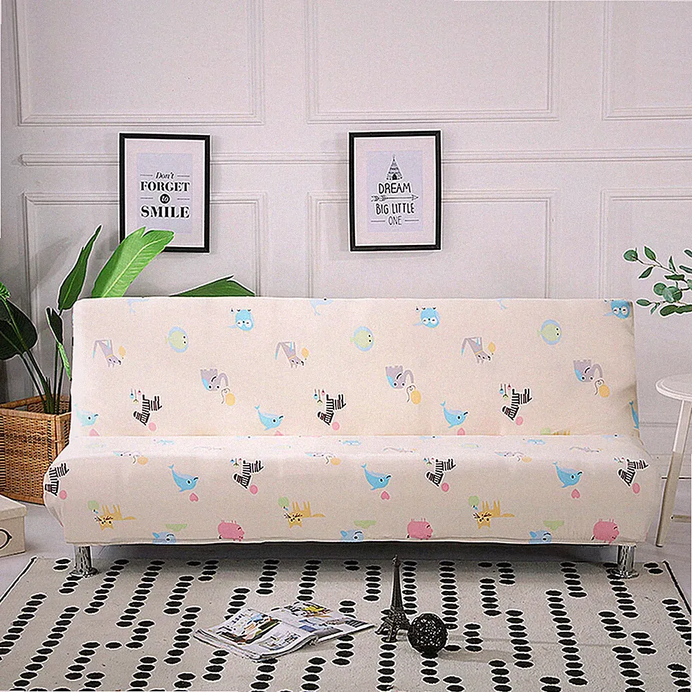 Futon Slipcover Armless Sofa Cover Stretch Sofa Bed Slipcover Protector Elastic