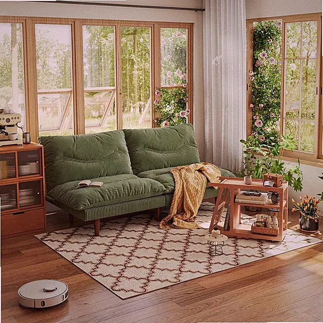 Futon Sofa Bed 69 inch Futon Couch with Adjustable Backrest Corduroy