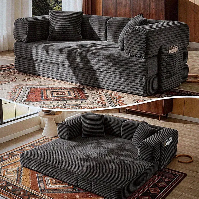 Futon Sofa Bed Boneless Couch Living Room,Pull Out Couch W/ Sleeper Sofa,Day Bed