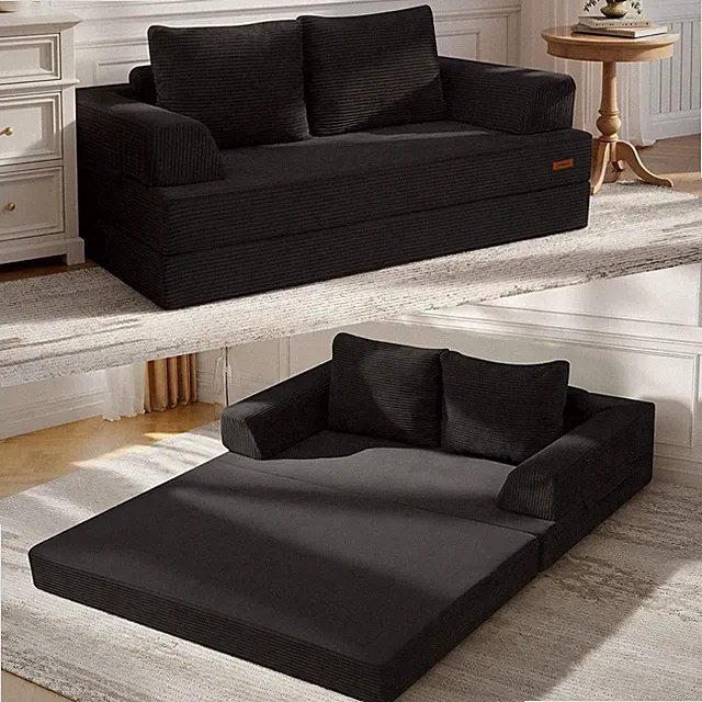 Futon Sofa Bed, Convertible Sofa Bed, Folding Boneless Couches | Low-Profile