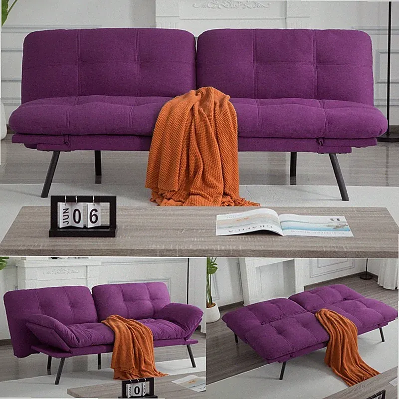 Futon Sofa Bed Convertible Sofa Beds Corduroy Couch Convertible with Adjustable