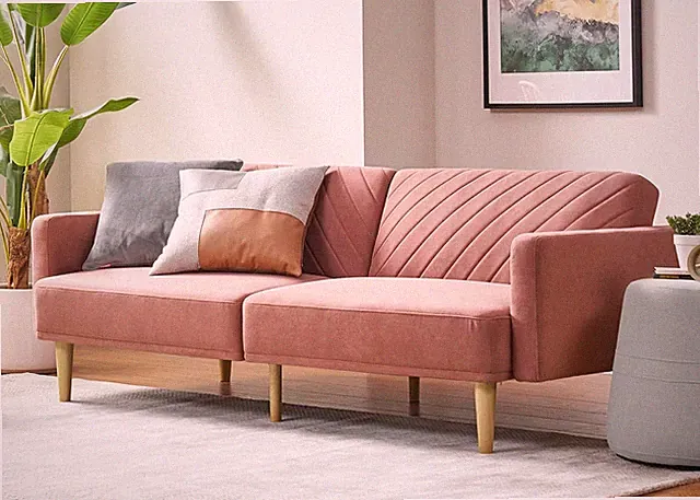 Futon Sofa Bed, Couch, Loveseat, Sleeper Sofa, Mid Modern