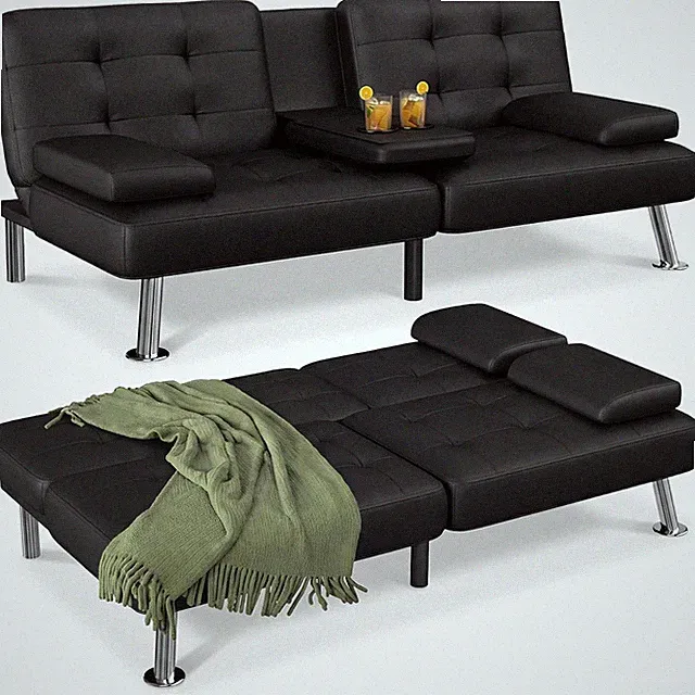 Futon Sofa Bed Modern Folding Futon Set Convertible Recliner Lounge Living Room