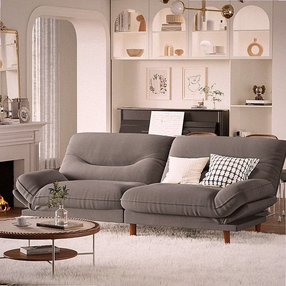 Futon Sofa Bed Modern Loveseat Futon Couch with Adjustable Backrest and