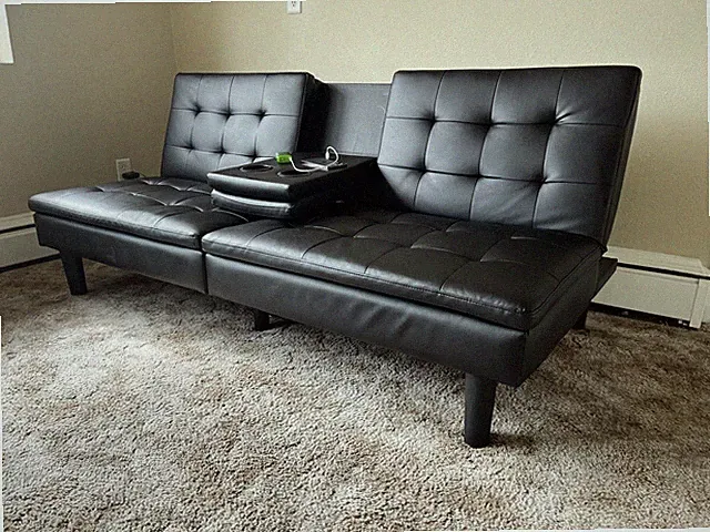 Futon Sofa Black