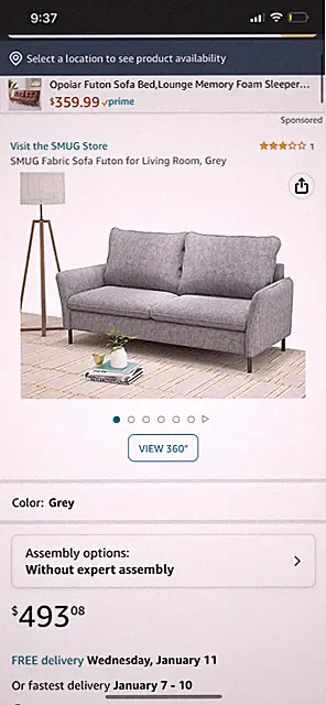 futon sofa couch brand new still in box