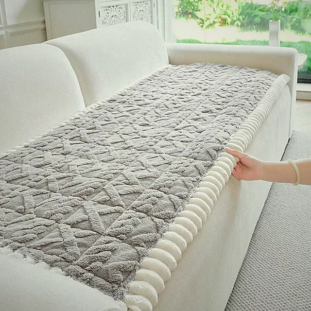 Fuzzy Couch Covers Dogs Non Slip Thick Dog Couch Cover Protector Plush Pet Couch