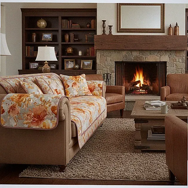GABEL Poesia Floral Sun Padded Sofa Throw - 2 Sizes