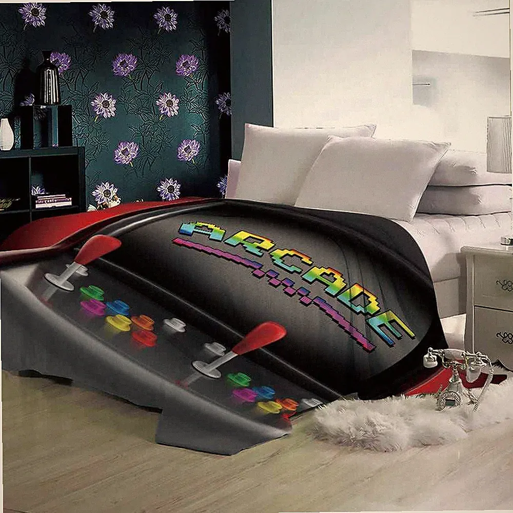 Game Machine Internet Wrench 3D Warm Plush Fleece Blanket Picnic Sofa Couch
