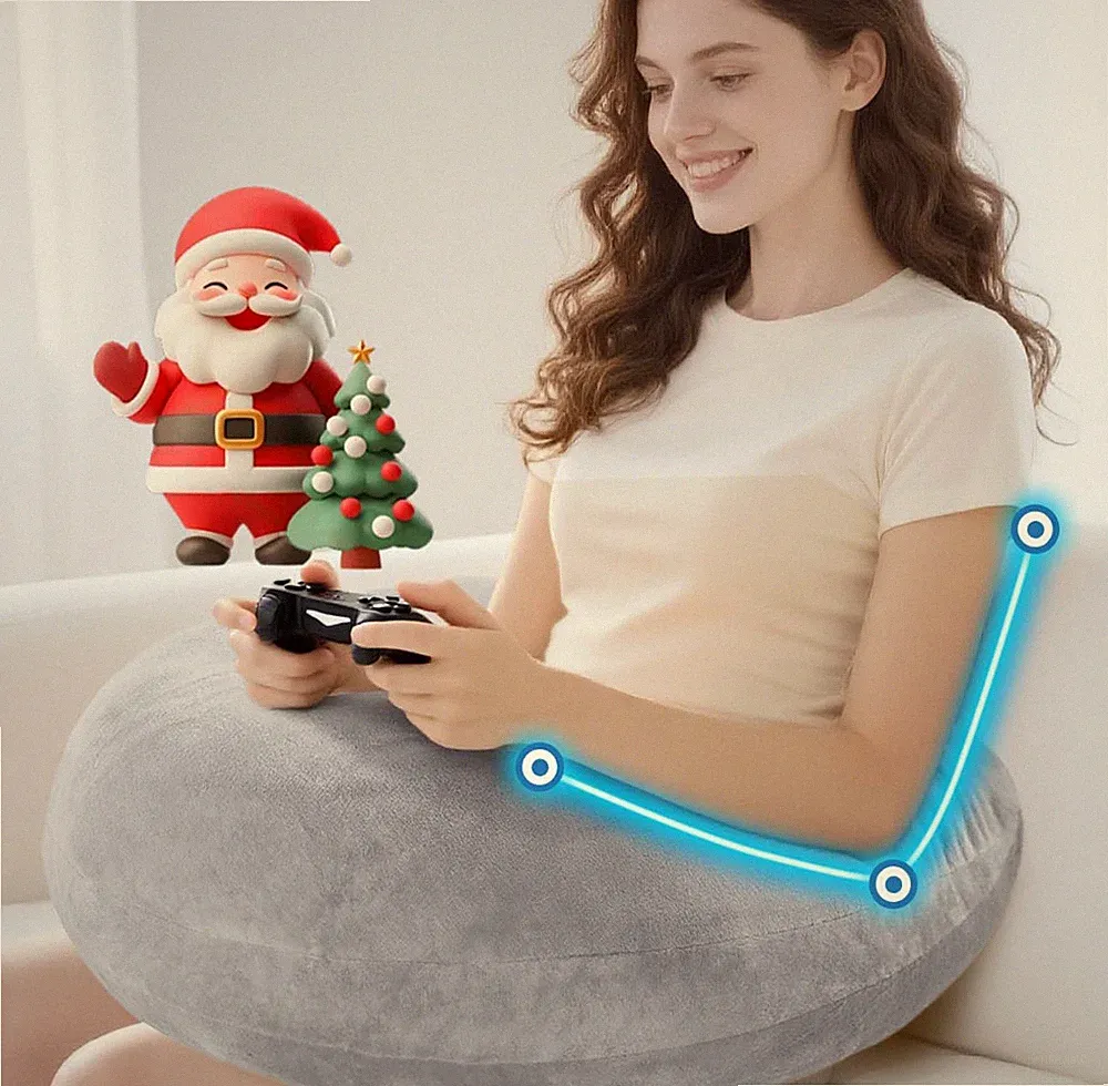 Gaming Pillow Arm Support Pillow for Bed & Sofa: Ergonomic U-Shaped