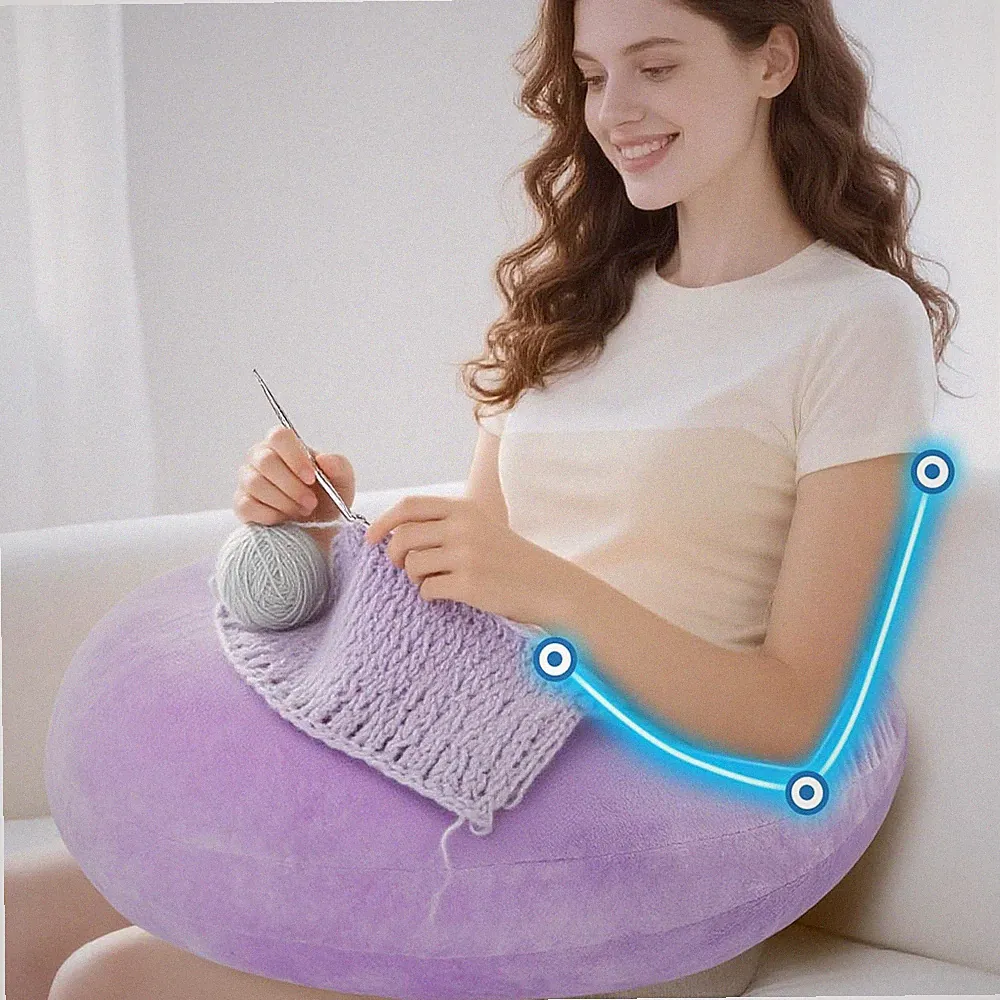 Gaming Pillow Arm Support Pillow for Bed & Sofa: Ergonomic U-Shaped Lap Pillo...