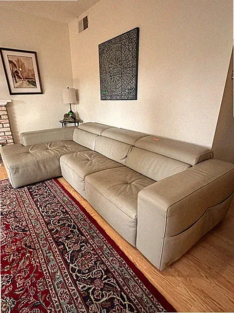 Gamma Italian Leather Sectional Sofa - Excellent Condition - Local Pickup Only