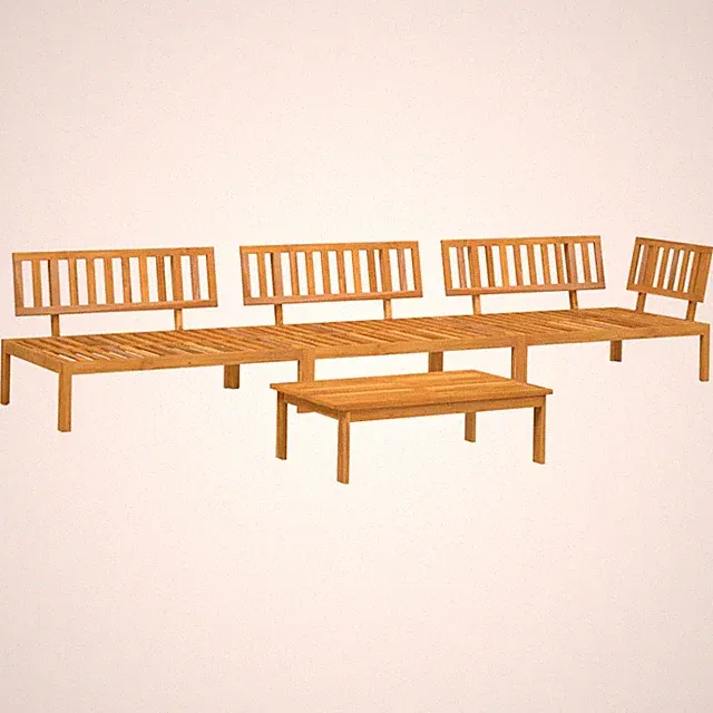 Garden Pallet Sofa Units Solid Acacia Wood Seating Outdoor Sectional vidaXL
