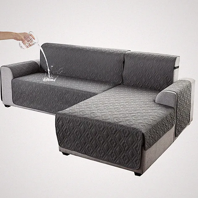 Genina 100% Waterproof Sectional Couch Covers for Dogs Reversible Couch Cover...