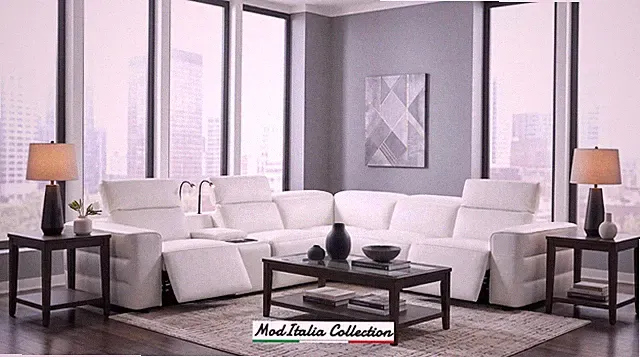GENUINE 127" Italian Leather 3-Power Recliner Sectional Contemporary White