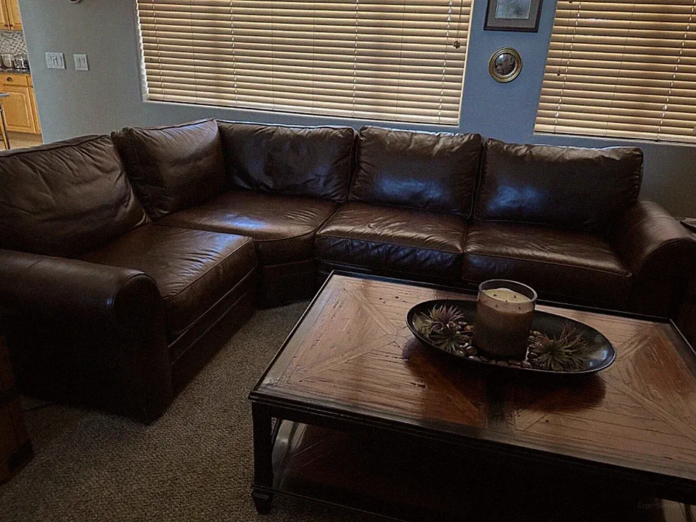 genuine leather sectional sofa