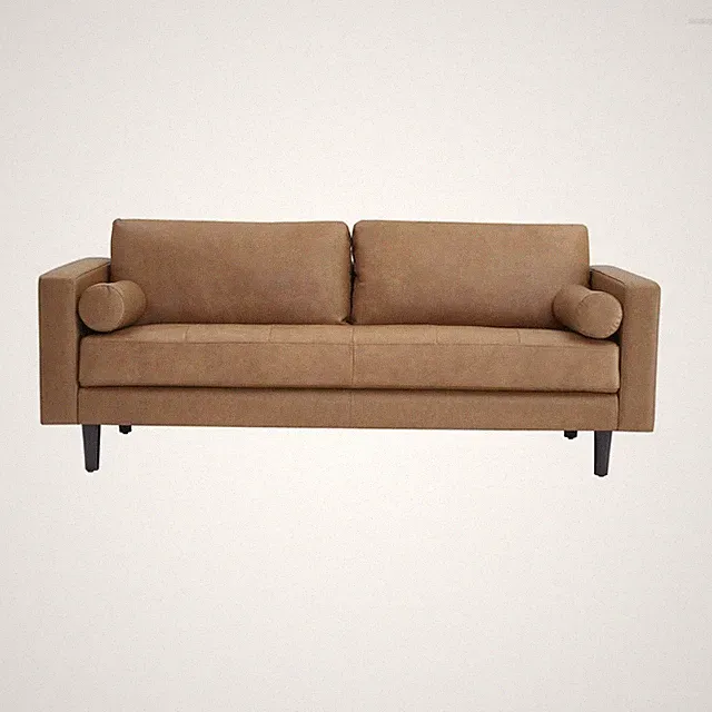 Genuine Leather Sofa (Camel)