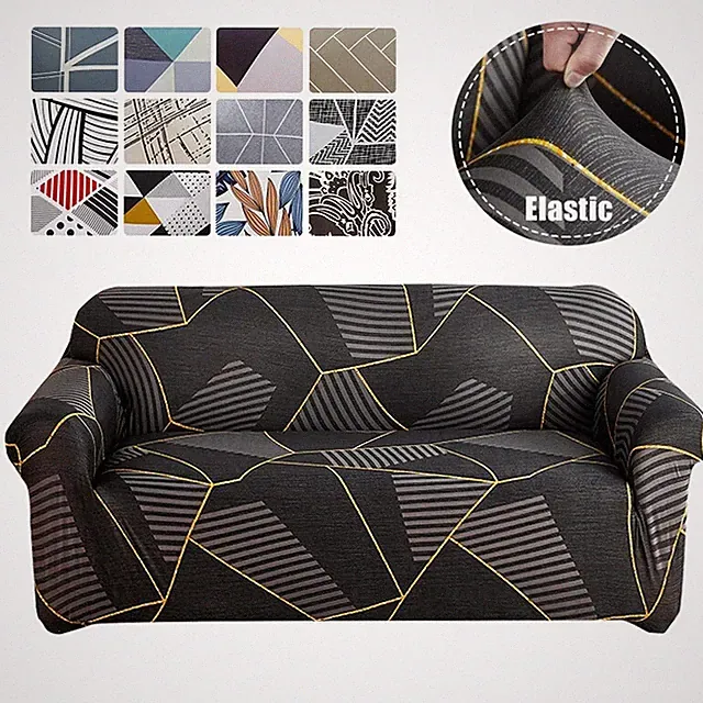 Geometry Elastic Sofa Covers for Living Room Kids Pets All inclusive Couch Cover