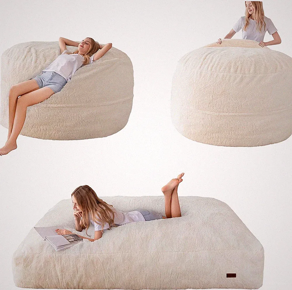 Giant Bean Bag Chair Bed Convertible Lazy Sofa