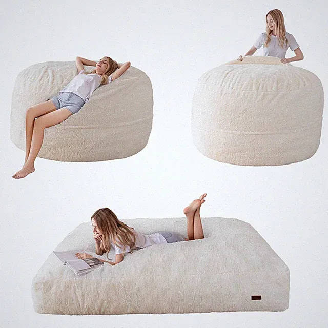 Giant Bean Bag Chair Bed Convertible Lazy Sofa