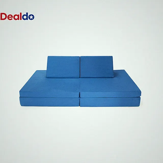 Girls Boys Modular Sofa and Play Couch Set with 2 Folding Mats and 2 Triangular