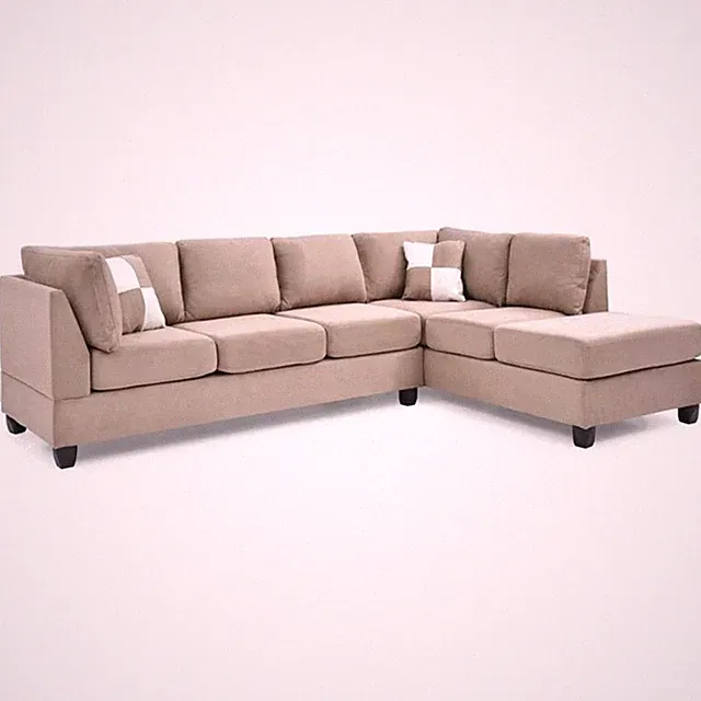 Glory Furniture Malone Microsuede Sectional in Mocha