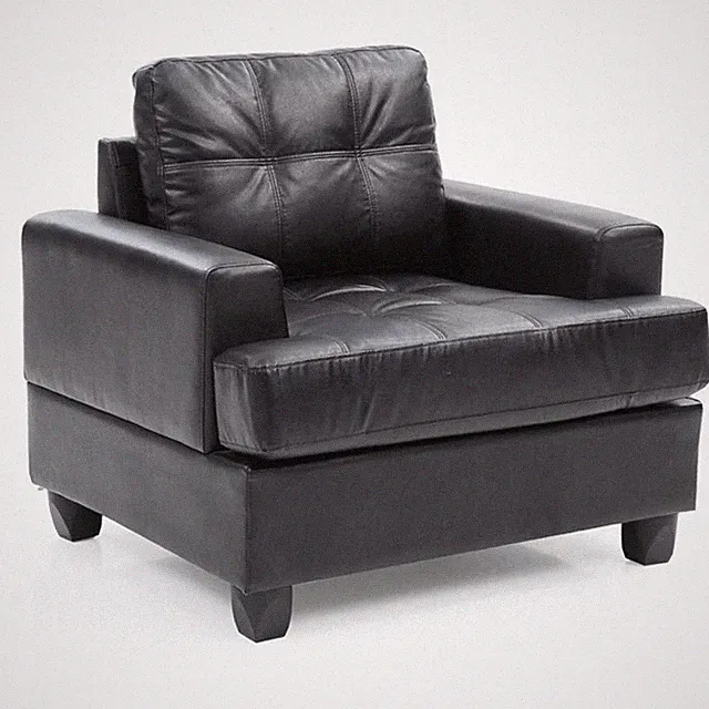 Glory Furniture Sandridge Faux Leather Chair in Black