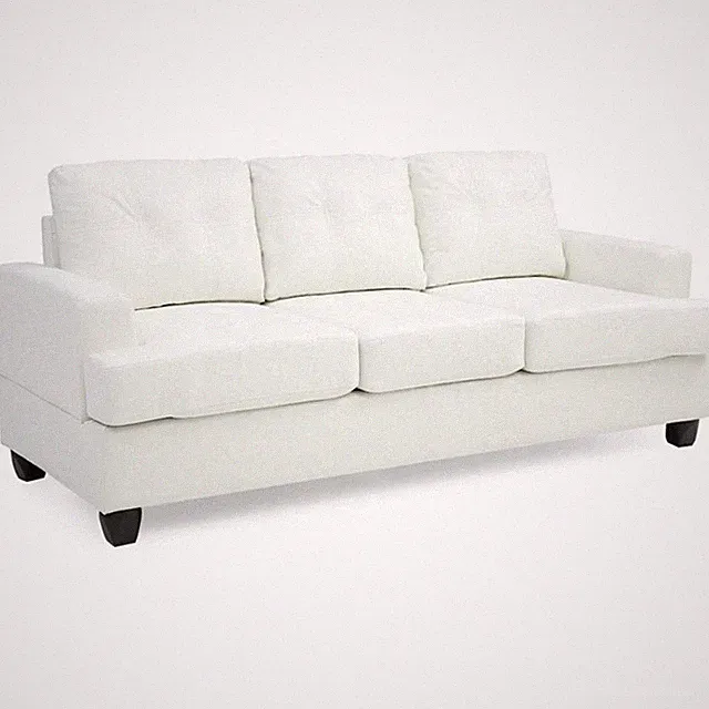 Glory Furniture Sandridge Faux Leather Sofa in White