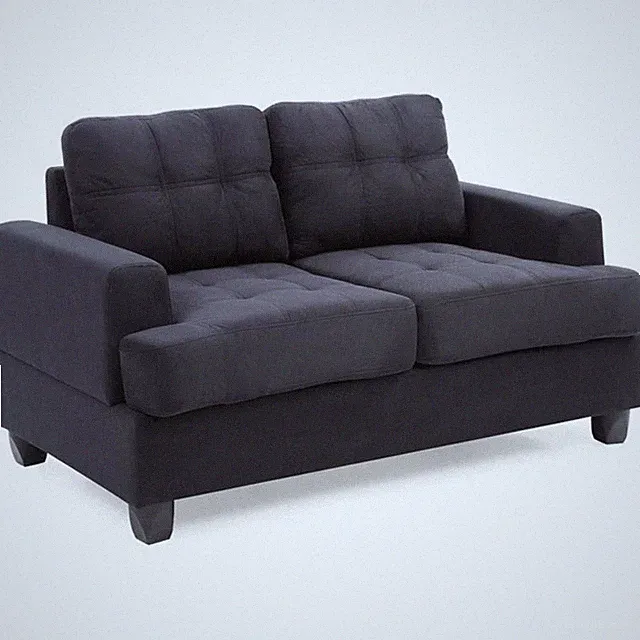 Glory Furniture Sandridge Microsuede Loveseat in Black