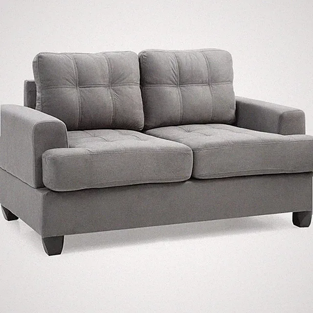 Glory Furniture Sandridge Microsuede Loveseat in Gray