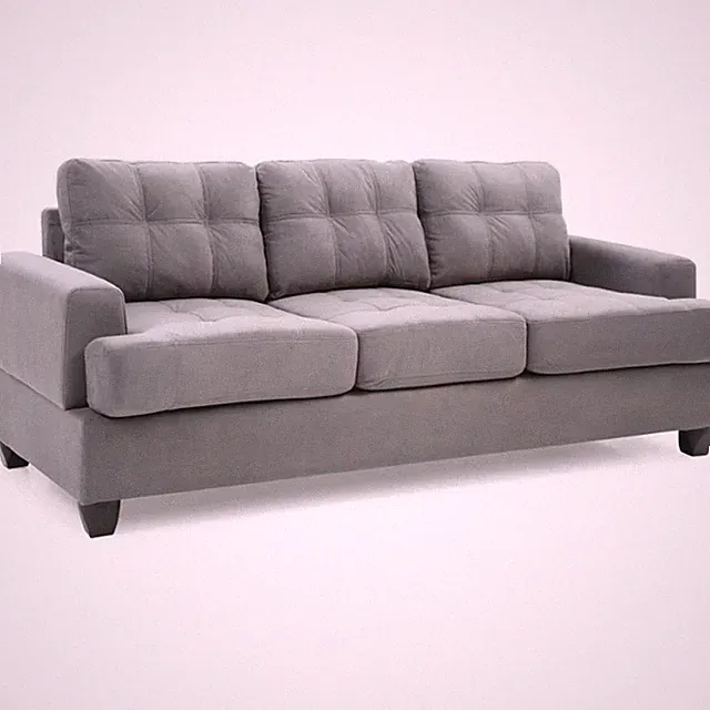 Glory Furniture Sandridge Microsuede Sofa in Gray