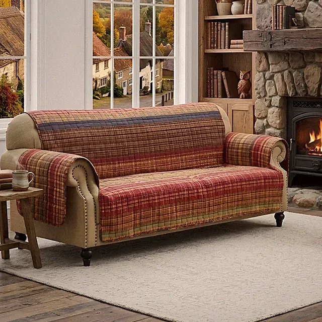 Gold Rush Reversible Slipcover - Furniture Protector - Sofa - Multi Color